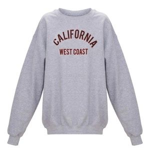 Gray jumper with California slogan
